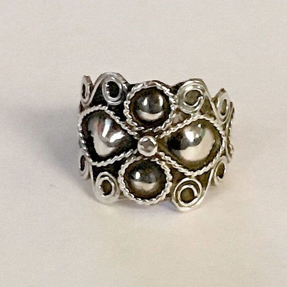 TAXCO Mexican Sterling Silver Mexican Ring Sz 6 - Picture 4 of 8